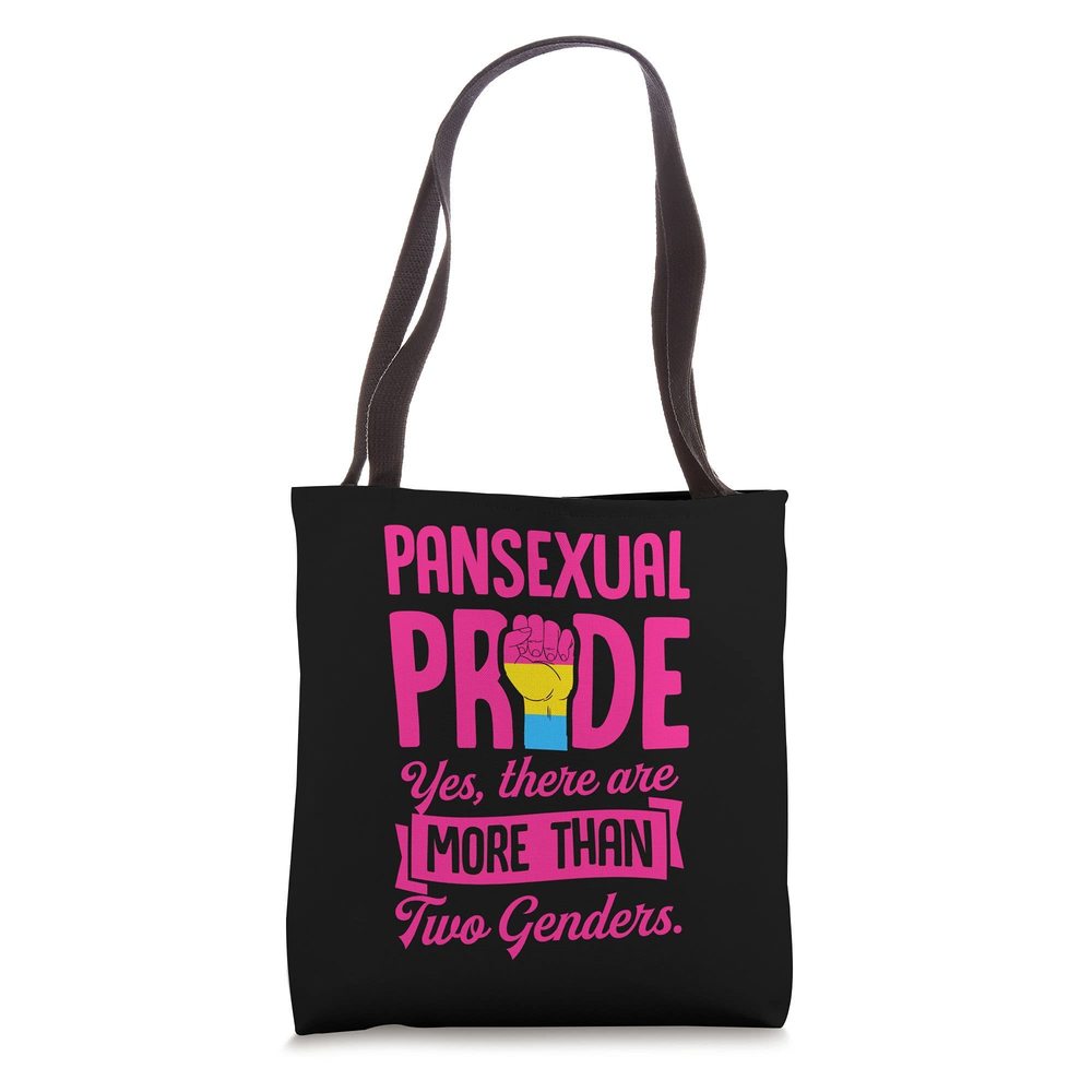 Pansexual Pride Yes There Are More Than Two Genders Funny Tote Bag C :v
